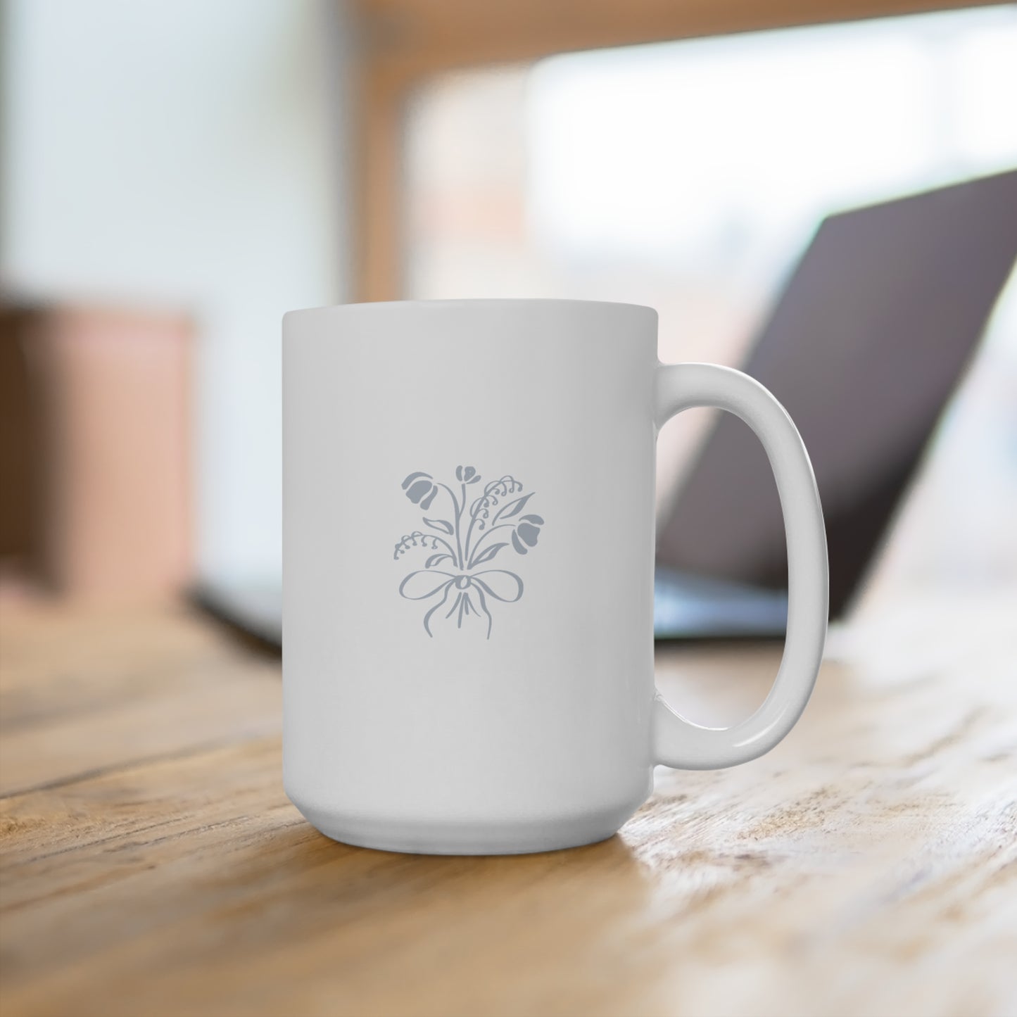 Pretty Flower Farm Mug - 15oz (Sea Salt)