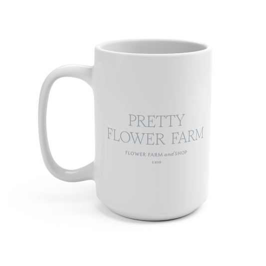 Pretty Flower Farm Mug - 15oz (Sea Salt)